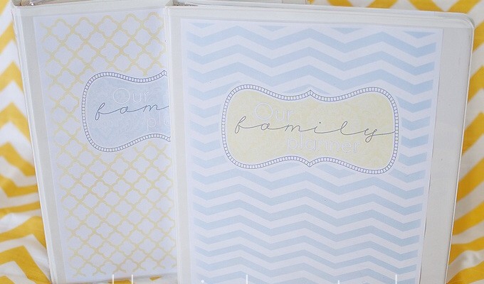 DIY home organization binder