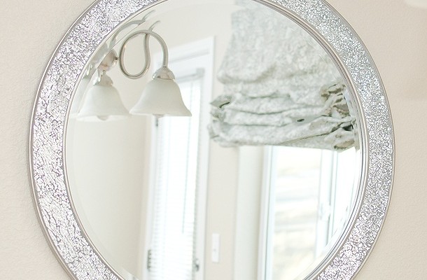 Mirror at blooming homestead