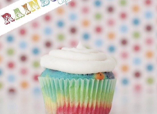 Rainbow cupcakes @blooming homestaed