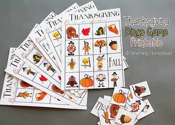Thanksgiving Bingo Game Free Printable Blooming Homestead