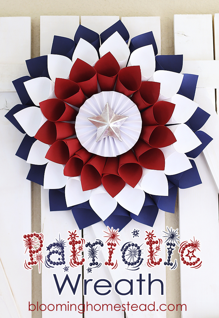 Patriotic Pom Pom Wreath 