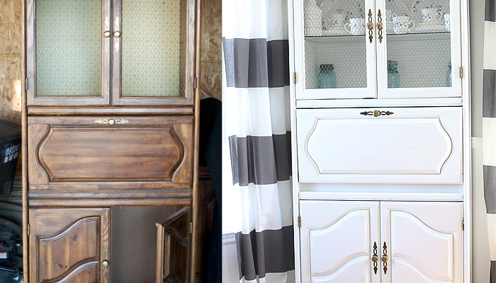 Cabinet makeover with Chalk Paint by Blooming Homestead