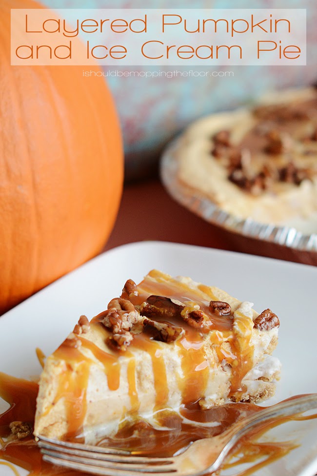 layered pumpkin ice cream pie