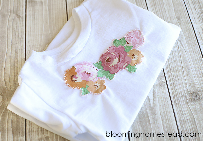 DIY Floral Appliqué Shirt - Blooming Homestead