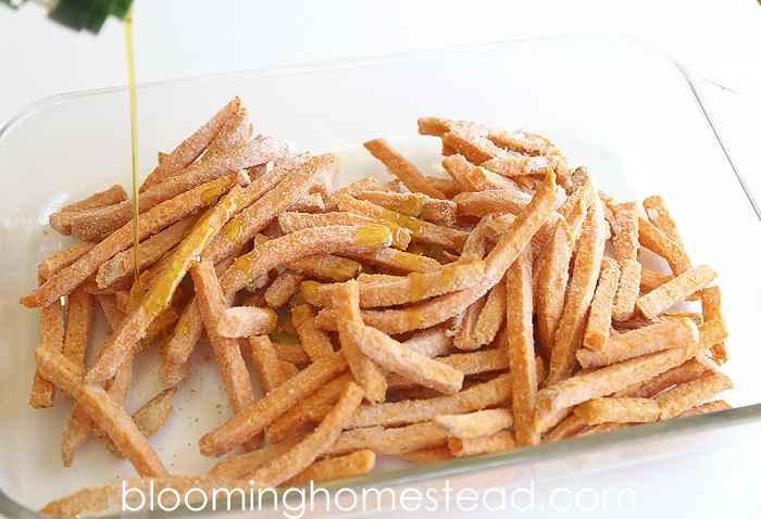 White Sweet Potato Fries (Cinnamon Cayenne!) - Champagne Tastes®
