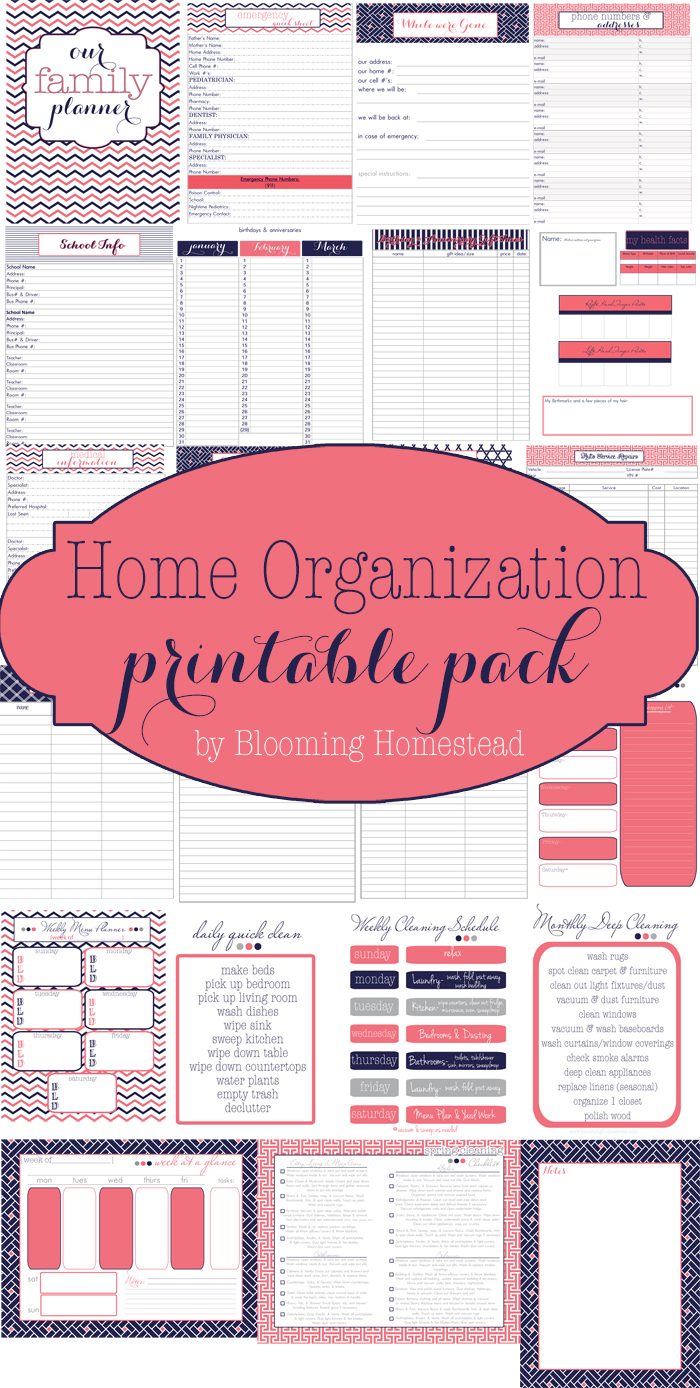Printable Calendar Home Organization | 2016 printable calendars blooming homestead Printable Calendar Home Organization | 2016 printable calendars blooming homestead