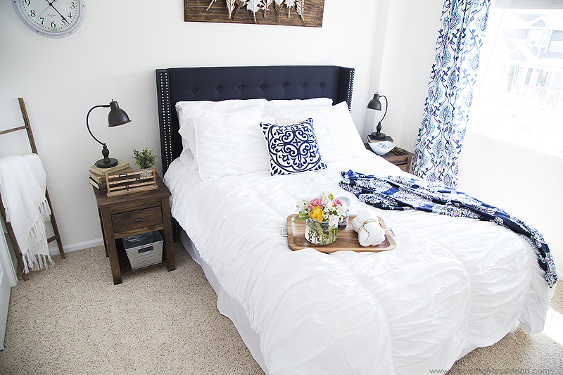 modern farmhouse guest bedroom makeover - blooming homestead