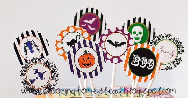 Halloween Cupcake Toppers & Labels