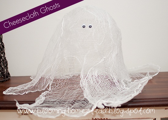 Kids Craft-Cheesecloth Ghosts