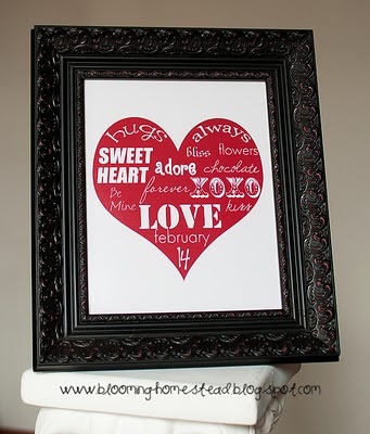 Valentine Art with free Valentine Printables