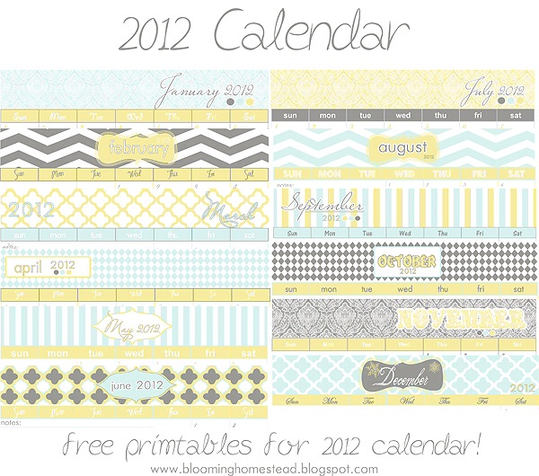 2012 Calendar