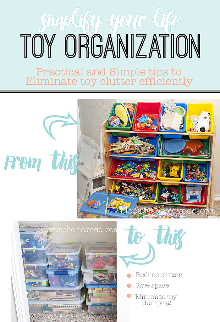 Simple and easy ways to organize toys and reduce toy dumping!