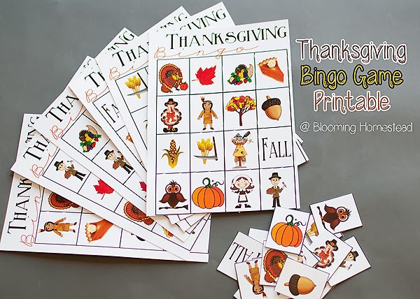 Thanksgiving Bingo Game Free Printable