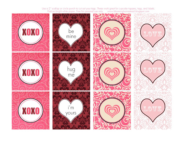 Valentine Tags by Blooming Homestead