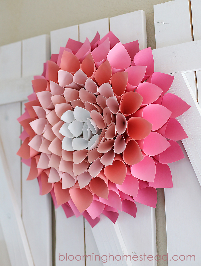 Paper Wreath By Blooming Homestead