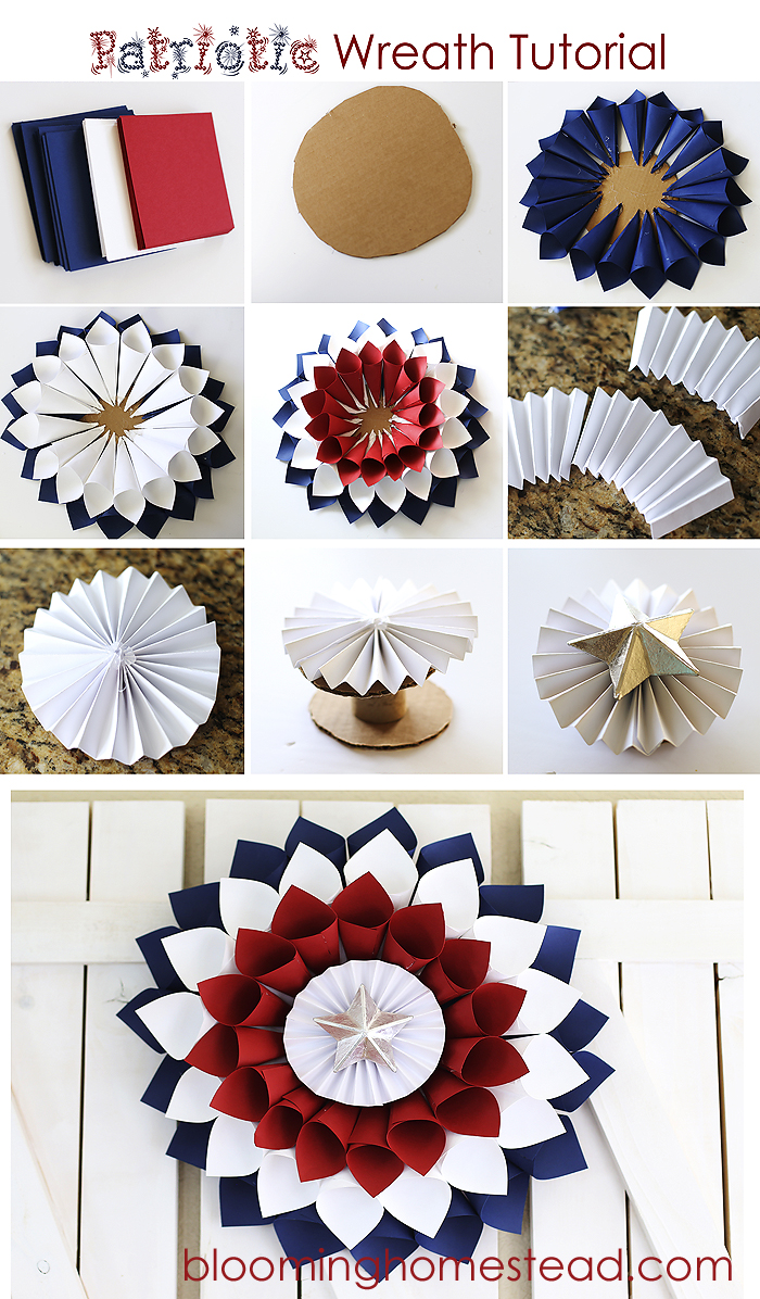 Patriotic Wreath by Blooming Homestead