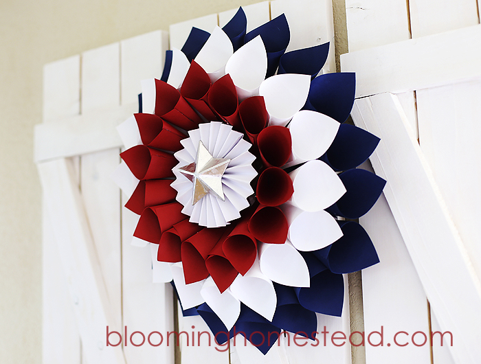 Patriotic Pom Pom Wreath 