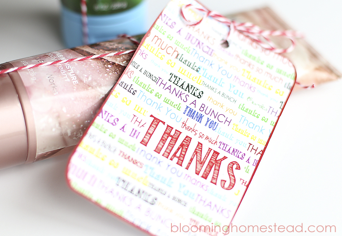 Thank You Free Printable by Blooming Homestead