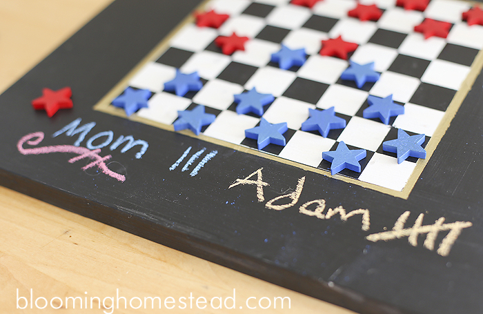 DIY Checker board game by Blooming Homestead