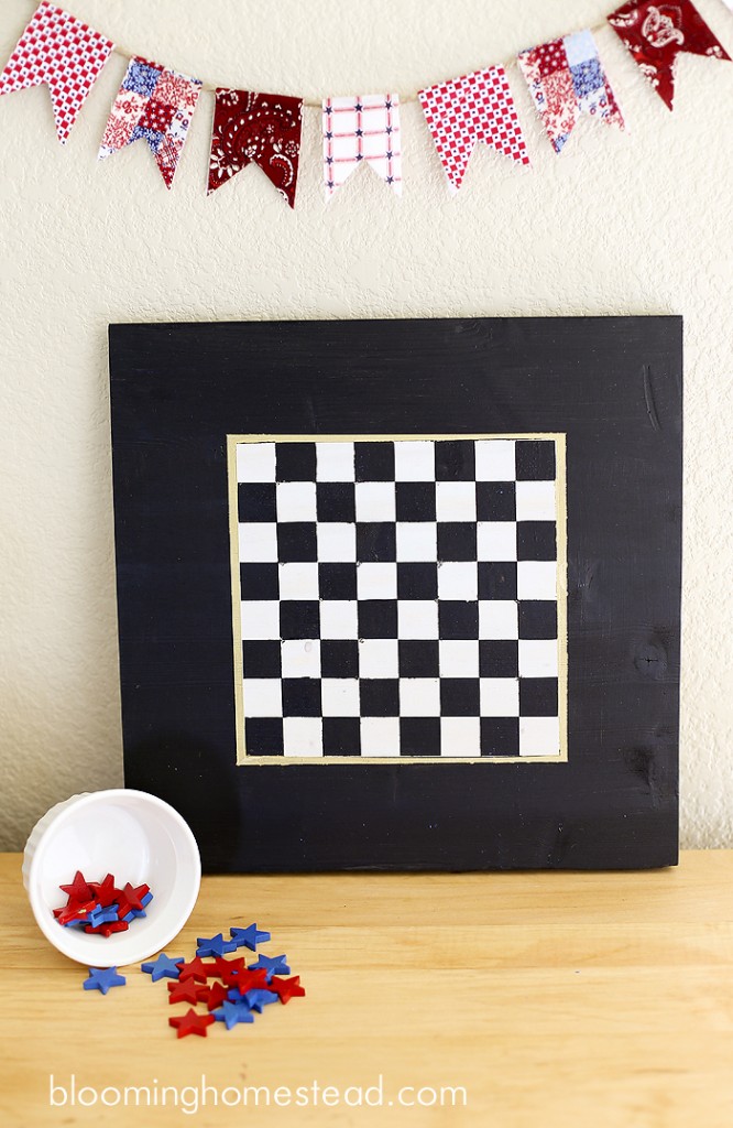 DIY Checker board game by Blooming Homestead