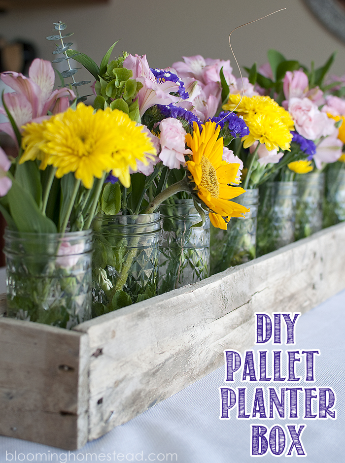 DIY Pallet Planter Box by Blooming Homestead