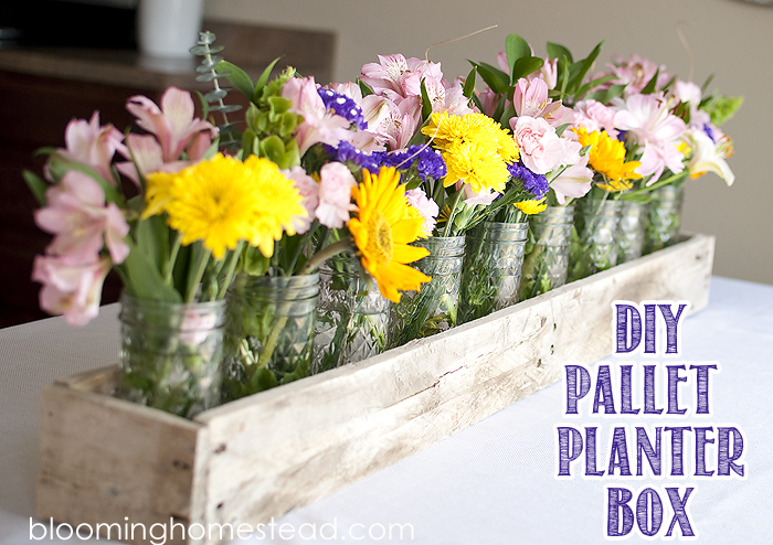 DIY Pallet Planter Box by Blooming Homestead