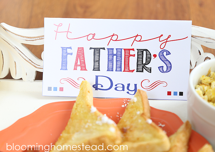 Father’s Day Breakfast with Printable