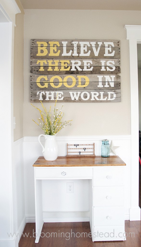 Pallet Wood Sign by Blooming Homestead