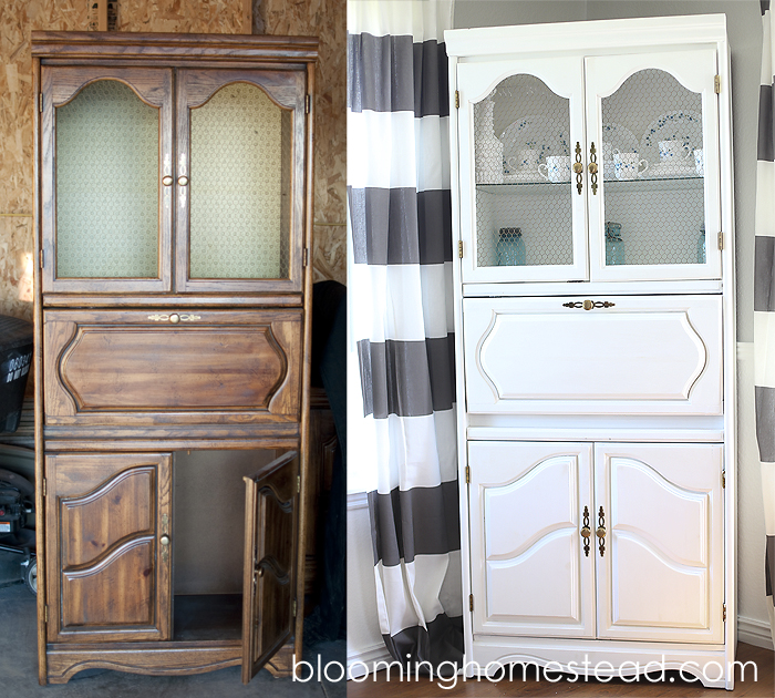 Cabinet makeover with Chalk Paint by Blooming Homestead