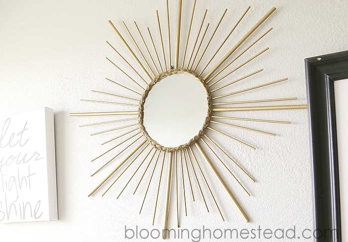 DIY Sunburst Mirror at Blooming Homestead