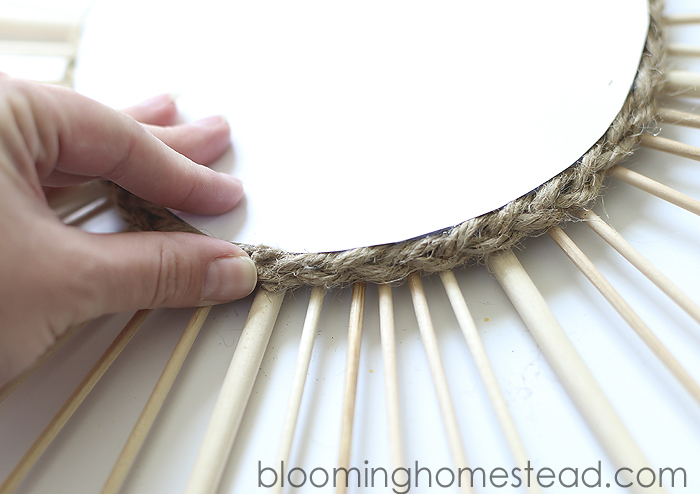 DIY Sunburst Mirror at Blooming Homestead