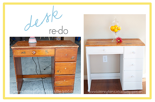 Desk Makeover at Blooming Homestead