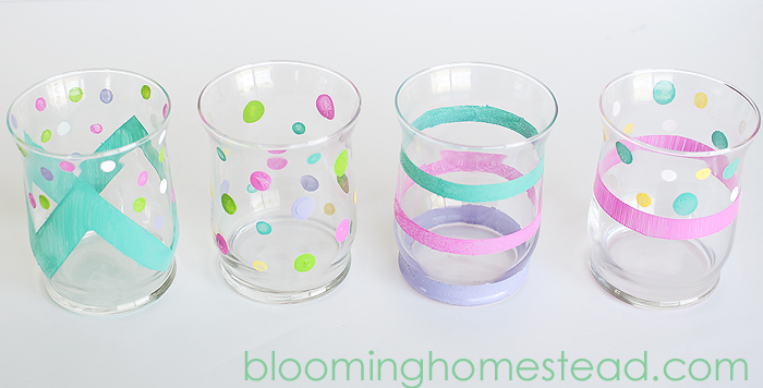 Painted Glasses tutorial by Blooming Homestead