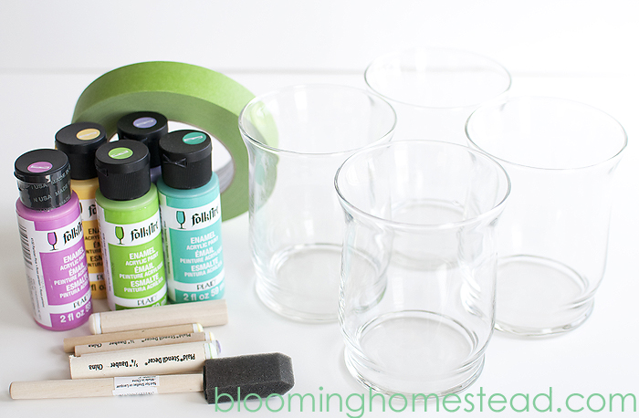 Painted Glasses tutorial by Blooming Homestead