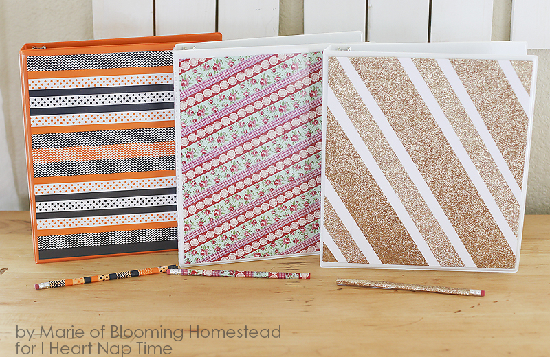 DIY Washi Pencils & Binder Covers