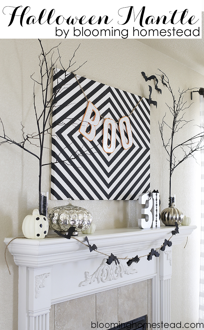 Fun black and white Halloween decor #diy #halloween #halloweendecor #blackandwhite