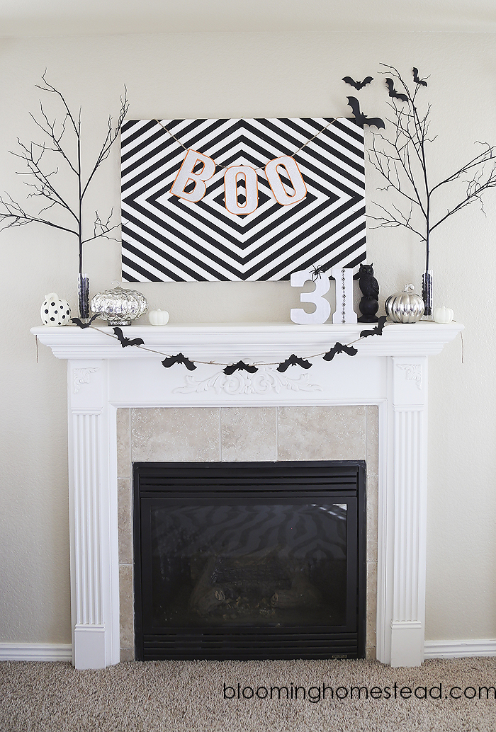 halloween mantle by Blooming Homestead copy