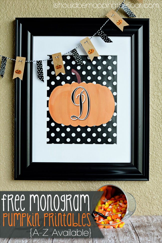 monogram pumpkin printables