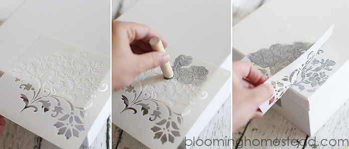 DIY Stenciled Photo Box