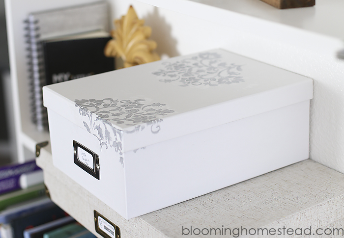 DIY Stenciled Photo Box