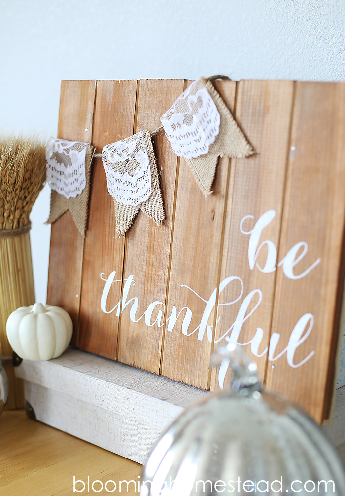 Lovely thankful art by Blooming Homestead #diy #givethanks