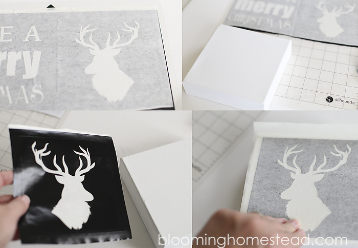 Easy and fun DIY Christmas Canvas Art by Blooming Homestead |diy| Christmas | home decor |canvas |art