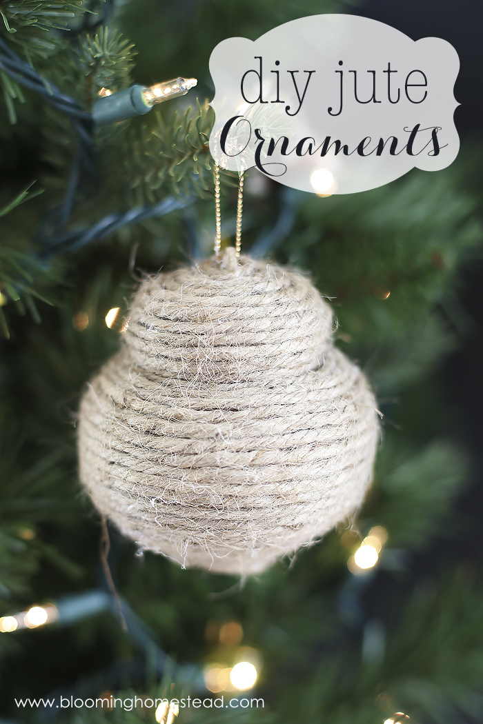 Beautiful Rustic DIY Jute Ornaments- super easy!