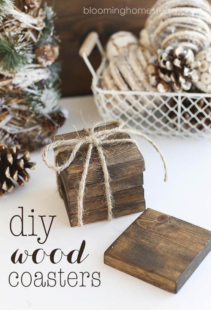 DIY Wood Coasters tutorial- Perfect affordable gift idea!