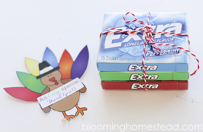 DIY Thankful Gift with Extra Gum and Free Printable