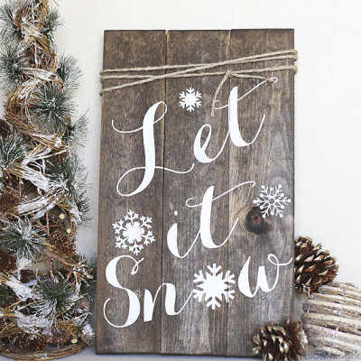 DIY Winter Woodland Sign