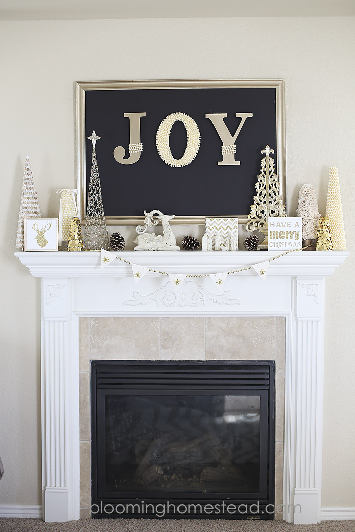 Christmas Mantle by Blooming Homestead