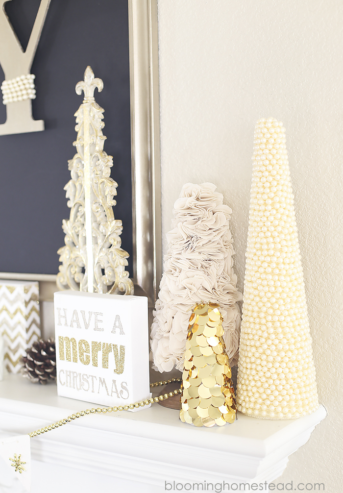 Gold Christmas Trees by Blooming Homestead