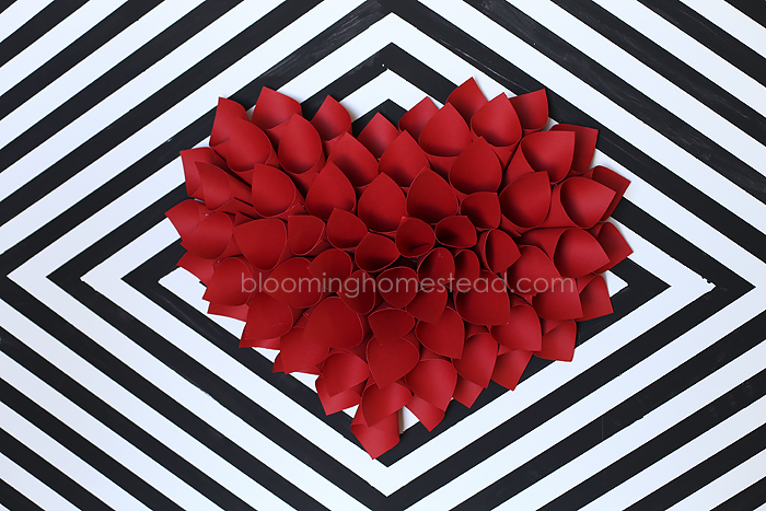 DIY Paper Heart Wreath