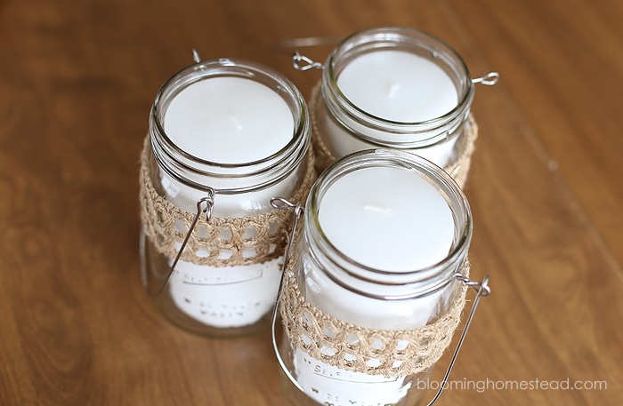 Mason Jars with Candles